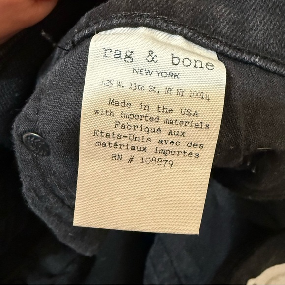 Rag & Bone Black Jeans 30/32 Men's Fit 1 Extra Slim Cotton Style M1224K302 - Picture 9 of 14